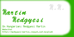 martin medgyesi business card